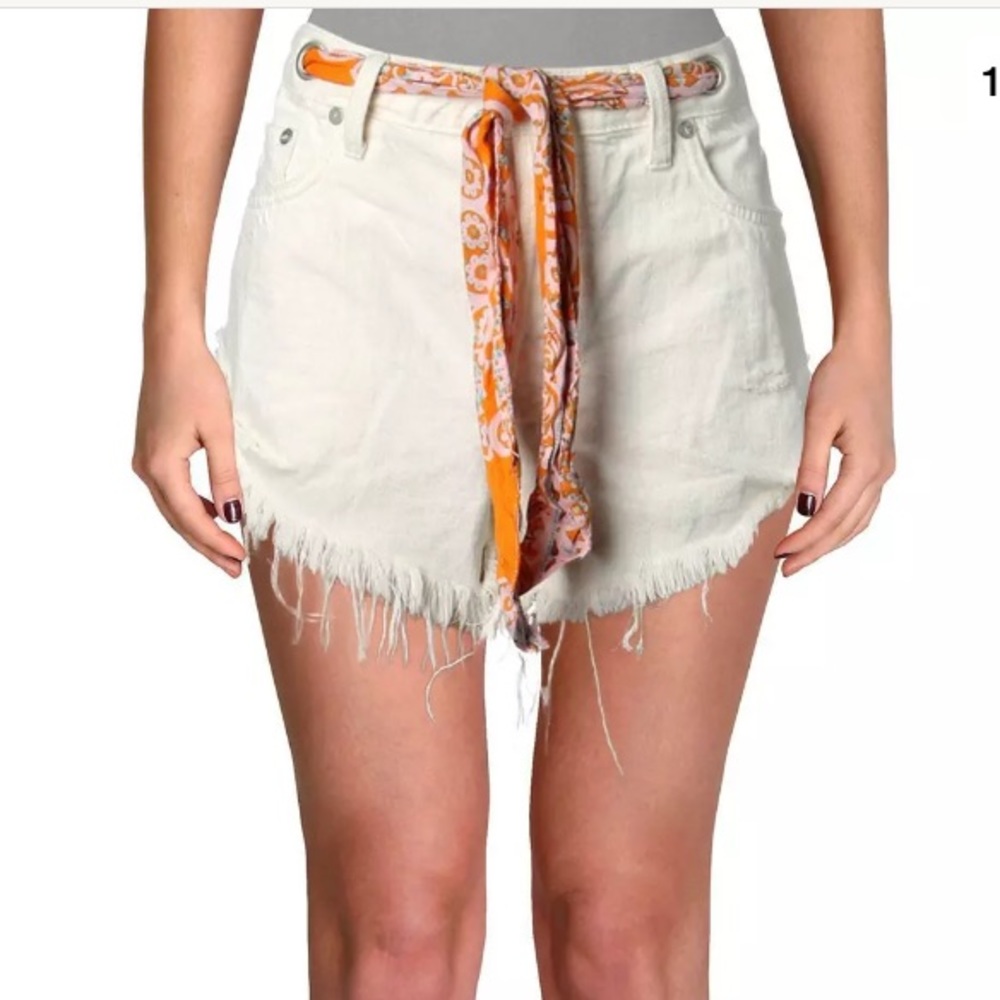 We the free people denim distressed shorts 24